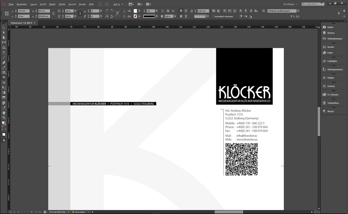 Werbeagentur Klocker Professionelle Briefkopf Gestaltung