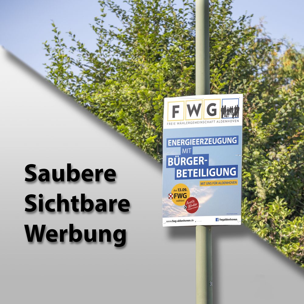 FWG Wahlkampf Werbung