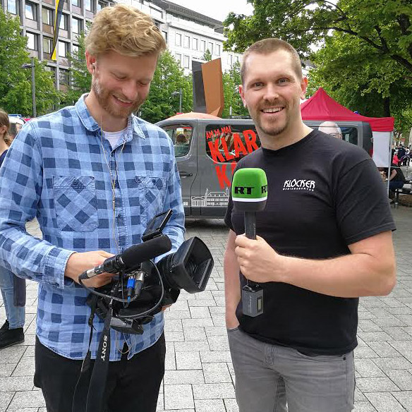 Medienagentur Klöcker: RT Deutsch zu Besuch in Aachen