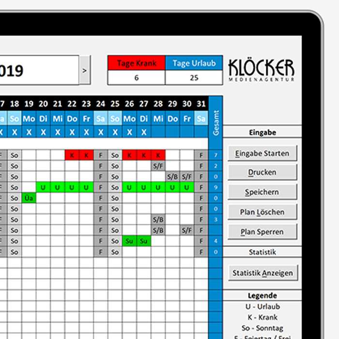 Medienagentur Klöcker: Software zur Urlaubsplanung